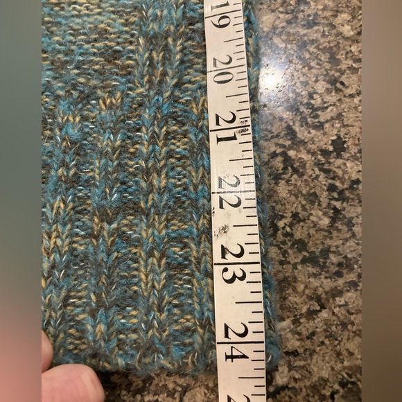 💙💚 Pretty POINT ZERO Turquoise Teal Multi Turtleneck Pullover Sweater - Picture 12 of 14